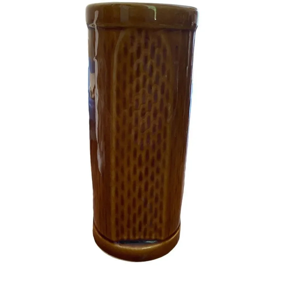 Vintage Orchids Of Hawaii Brown Tiki Mug